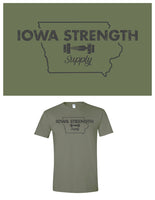 Iowa Strength Supply T-Shirt - Green/Charcoal