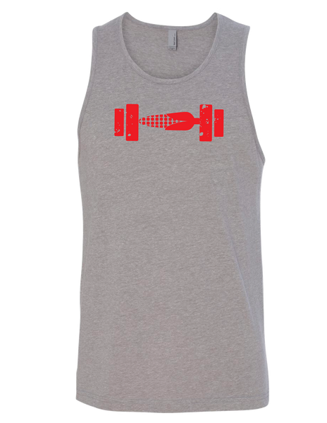 Iowa Strength Supply Tank Top - Gray/Red