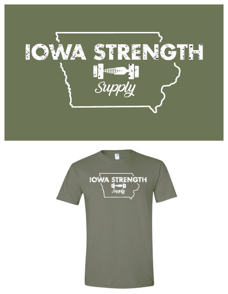 Iowa Strength Supply T-Shirt - Green/White